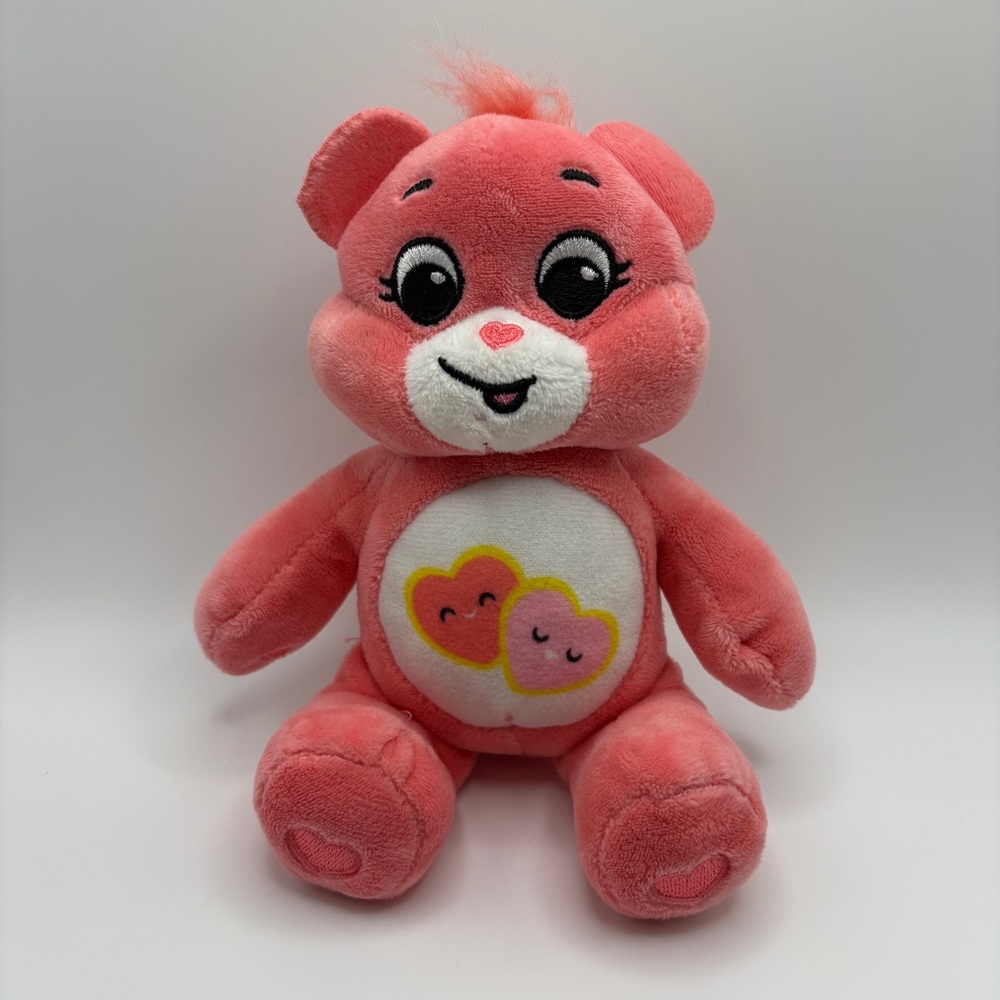 Basic Fun Care Bears Fun Size 9" Love-a-Lot Bear Pink Two Hearts (SKU: 583TO)